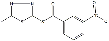 S-(5-methyl-1,3,4-thiadiazol-2-yl) 3-nitrobenzenecarbothioate 구조식 이미지