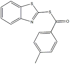 S-(1,3-benzothiazol-2-yl) 4-methylbenzenecarbothioate 구조식 이미지