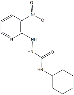 N-cyclohexyl-2-{3-nitro-2-pyridinyl}hydrazinecarboxamide 구조식 이미지