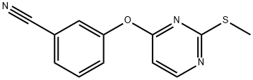 3-{[2-(methylsulfanyl)-4-pyrimidinyl]oxy}benzonitrile Structure