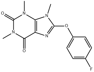 8-(4-fluorophenoxy)-1,3,9-trimethyl-3,9-dihydro-1H-purine-2,6-dione Structure