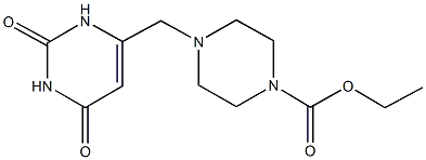 ethyl 4-[(2,6-dioxo-1,2,3,6-tetrahydro-4-pyrimidinyl)methyl]-1-piperazinecarboxylate 구조식 이미지