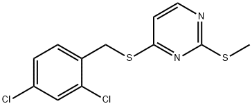 4-[(2,4-dichlorobenzyl)sulfanyl]-2-(methylsulfanyl)pyrimidine 구조식 이미지