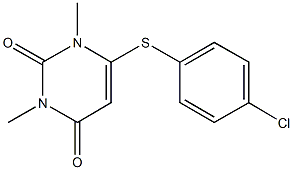 6-[(4-chlorophenyl)sulfanyl]-1,3-dimethyl-2,4(1H,3H)-pyrimidinedione Structure