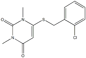 6-[(2-chlorobenzyl)sulfanyl]-1,3-dimethyl-2,4(1H,3H)-pyrimidinedione Structure