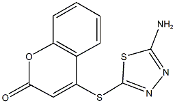 4-[(5-amino-1,3,4-thiadiazol-2-yl)sulfanyl]-2H-chromen-2-one Structure