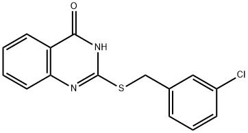 2-[(3-chlorobenzyl)sulfanyl]-4(3H)-quinazolinone 구조식 이미지