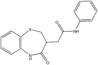 2-(4-oxo-2,3,4,5-tetrahydro-1,5-benzothiazepin-3-yl)-N-phenylacetamide 구조식 이미지
