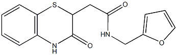 N-(2-furylmethyl)-2-(3-oxo-3,4-dihydro-2H-1,4-benzothiazin-2-yl)acetamide 구조식 이미지