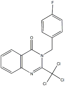 3-(4-fluorobenzyl)-2-(trichloromethyl)-4(3H)-quinazolinone Structure