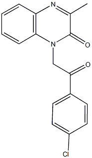 1-[2-(4-chlorophenyl)-2-oxoethyl]-3-methyl-2(1H)-quinoxalinone 구조식 이미지