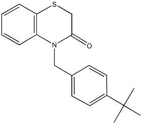 4-(4-tert-butylbenzyl)-2H-1,4-benzothiazin-3(4H)-one Structure