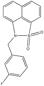 2-(3-fluorobenzyl)-2H-naphtho[1,8-cd]isothiazole 1,1-dioxide 구조식 이미지