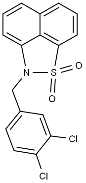 2-(3,4-dichlorobenzyl)-2H-naphtho[1,8-cd]isothiazole 1,1-dioxide Structure