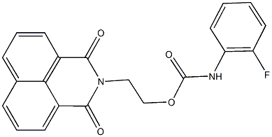 2-(1,3-dioxo-1H-benzo[de]isoquinolin-2(3H)-yl)ethyl 2-fluorophenylcarbamate Structure