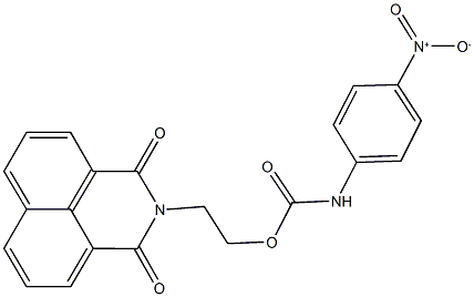 2-(1,3-dioxo-1H-benzo[de]isoquinolin-2(3H)-yl)ethyl 4-nitrophenylcarbamate 구조식 이미지