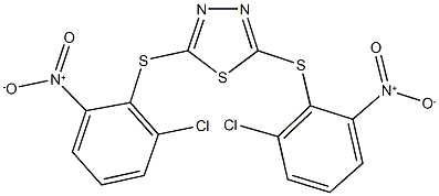 2,5-bis({2-chloro-6-nitrophenyl}sulfanyl)-1,3,4-thiadiazole Structure
