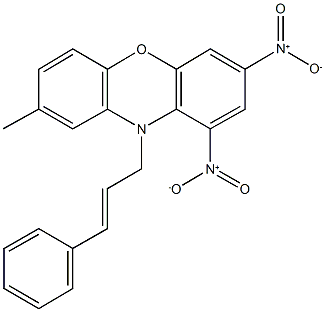 10-cinnamyl-1,3-bisnitro-8-methyl-10H-phenoxazine 구조식 이미지