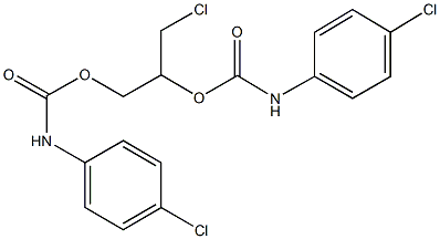 2-chloro-1-({[(4-chloroanilino)carbonyl]oxy}methyl)ethyl 4-chlorophenylcarbamate Structure