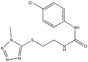 N-(4-chlorophenyl)-N'-{2-[(1-methyl-1H-tetraazol-5-yl)sulfanyl]ethyl}urea Structure