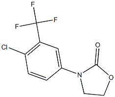 3-[4-chloro-3-(trifluoromethyl)phenyl]-1,3-oxazolidin-2-one 구조식 이미지