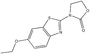 3-(6-ethoxy-1,3-benzothiazol-2-yl)-1,3-oxazolidin-2-one 구조식 이미지