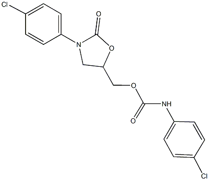 [3-(4-chlorophenyl)-2-oxo-1,3-oxazolidin-5-yl]methyl 4-chlorophenylcarbamate Structure
