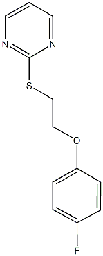 4-fluorophenyl 2-(2-pyrimidinylsulfanyl)ethyl ether 구조식 이미지