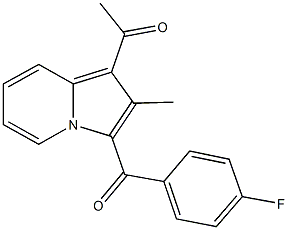 1-[3-(4-fluorobenzoyl)-2-methyl-1-indolizinyl]ethanone 구조식 이미지