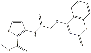 methyl 3-({[(2-oxo-2H-chromen-4-yl)oxy]acetyl}amino)-2-thiophenecarboxylate Structure