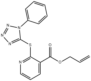 allyl 2-[(1-phenyl-1H-tetraazol-5-yl)sulfanyl]nicotinate 구조식 이미지