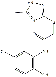 N-(5-chloro-2-hydroxyphenyl)-2-[(5-methyl-1H-1,2,4-triazol-3-yl)sulfanyl]acetamide 구조식 이미지