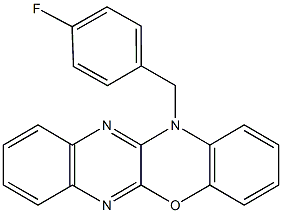 12-(4-fluorobenzyl)-12H-quinoxalino[2,3-b][1,4]benzoxazine Structure