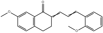 7-methoxy-2-[3-(2-methoxyphenyl)-2-propenylidene]-3,4-dihydro-1(2H)-naphthalenone 구조식 이미지