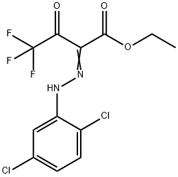 ethyl 2-[(2,5-dichlorophenyl)hydrazono]-4,4,4-trifluoro-3-oxobutanoate 구조식 이미지