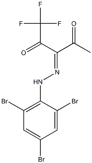 1,1,1-trifluoro-2,3,4-pentanetrione 3-[(2,4,6-tribromophenyl)hydrazone] 구조식 이미지