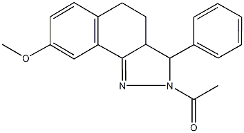 2-acetyl-8-methoxy-3-phenyl-3,3a,4,5-tetrahydro-2H-benzo[g]indazole 구조식 이미지