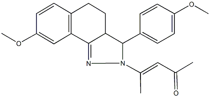 4-[8-methoxy-3-(4-methoxyphenyl)-3,3a,4,5-tetrahydro-2H-benzo[g]indazol-2-yl]-3-penten-2-one Structure