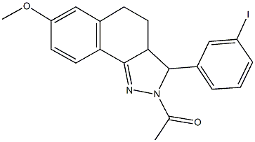 2-acetyl-3-(3-iodophenyl)-7-methoxy-3,3a,4,5-tetrahydro-2H-benzo[g]indazole 구조식 이미지