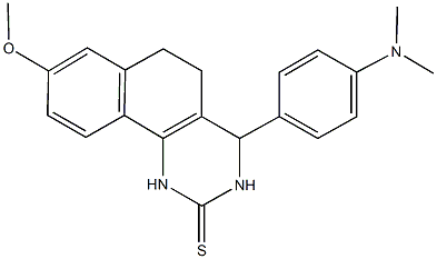 4-[4-(dimethylamino)phenyl]-8-methoxy-3,4,5,6-tetrahydrobenzo[h]quinazoline-2(1H)-thione 구조식 이미지