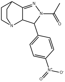 4-acetyl-3-{4-nitrophenyl}-1,4,5-triazatricyclo[5.2.2.0~2,6~]undec-5-ene Structure