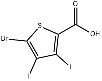5-bromo-3,4-diiodo-2-thiophenecarboxylic acid Structure
