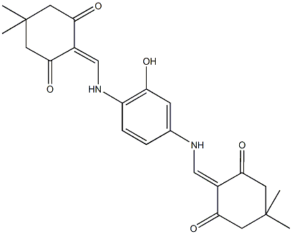 2-[(4-{[(4,4-dimethyl-2,6-dioxocyclohexylidene)methyl]amino}-2-hydroxyanilino)methylene]-5,5-dimethyl-1,3-cyclohexanedione Structure