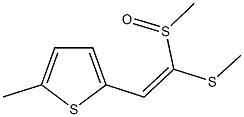 methyl 1-(methylsulfanyl)-2-(5-methyl-2-thienyl)vinyl sulfoxide Structure