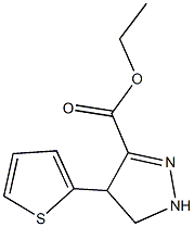 ethyl 4-(2-thienyl)-4,5-dihydro-1H-pyrazole-3-carboxylate 구조식 이미지