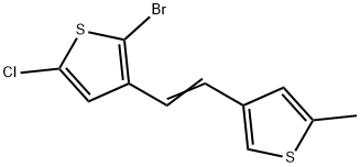 2-bromo-5-chloro-3-[2-(5-methyl-3-thienyl)vinyl]thiophene Structure