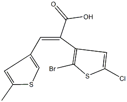 2-(2-bromo-5-chloro-3-thienyl)-3-(5-methyl-3-thienyl)acrylic acid 구조식 이미지