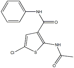 2-(acetylamino)-5-chloro-N-phenyl-3-thiophenecarboxamide 구조식 이미지
