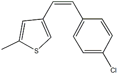 4-[2-(4-chlorophenyl)vinyl]-2-methylthiophene Structure