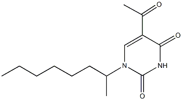 5-acetyl-1-(1-methylheptyl)-2,4(1H,3H)-pyrimidinedione 구조식 이미지
